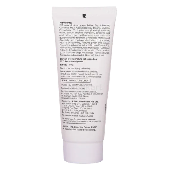 tvaksh face care gentle facewash 60 ml